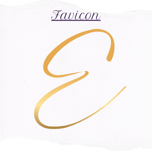 “Gold gradient letter E favicon for Enough by Jocelyn Noel.”